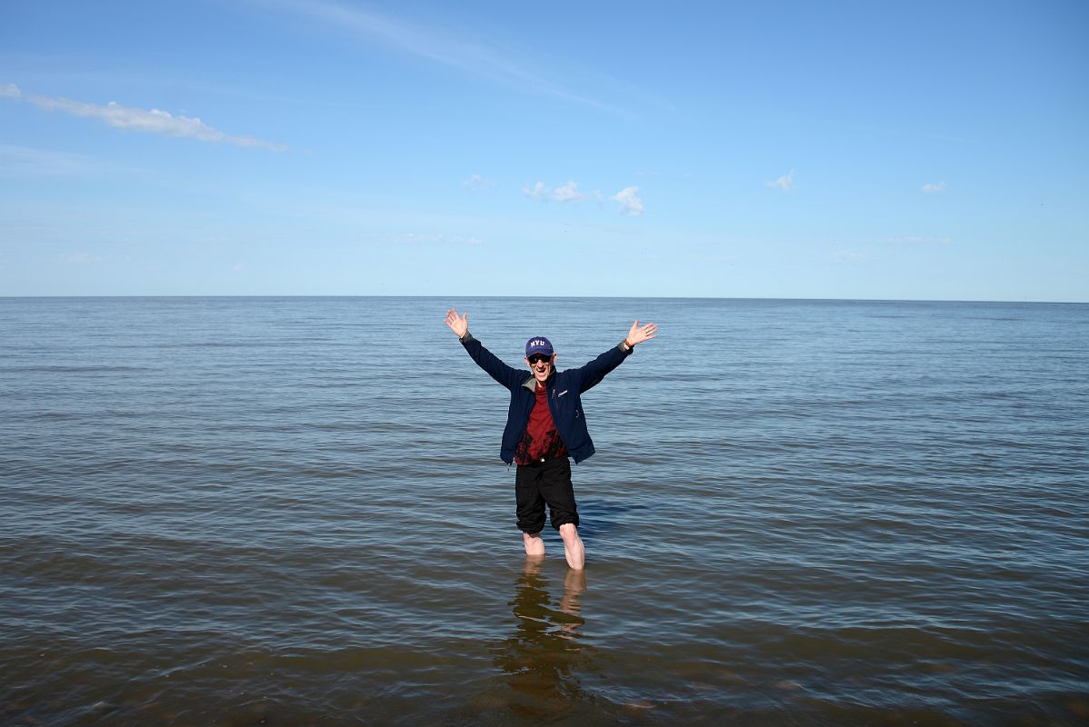 11B Jerome Ryan Happy To Be Wading In The Arctic Ocean On Arctic Ocean Tuk Tour In Tuktoyaktuk Northwest Territories